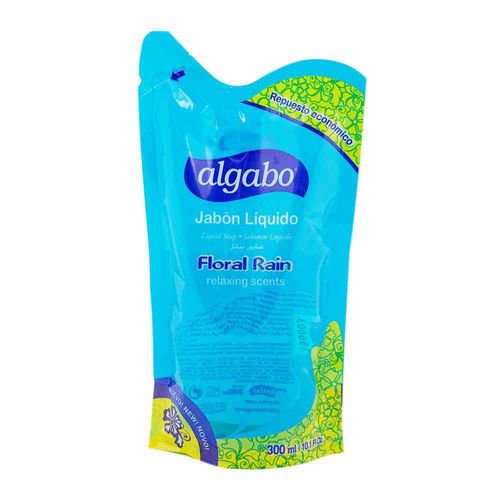 Jabón Líquido Algabo Floral Rain Repuesto 300 Ml