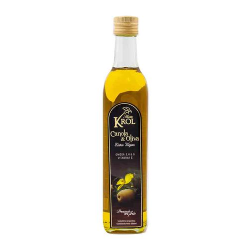 Aceite De Canola Y Oliva Virgen 500 Ml Krol