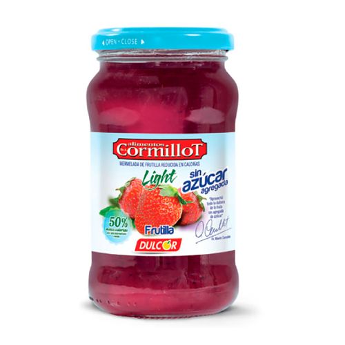 Mermelada Light Cormillot Frutilla Sin Azúcar Agregada 390 Gr