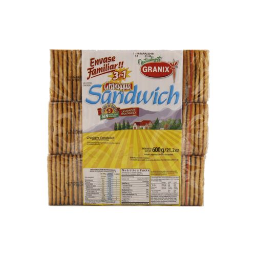 Galletitas De Agua Granagua 600 Gr