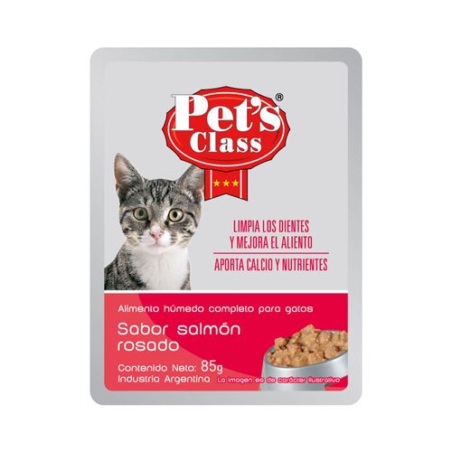 Alimento Gatos Pouch Gato Salmon Rosad Carne Petsclass