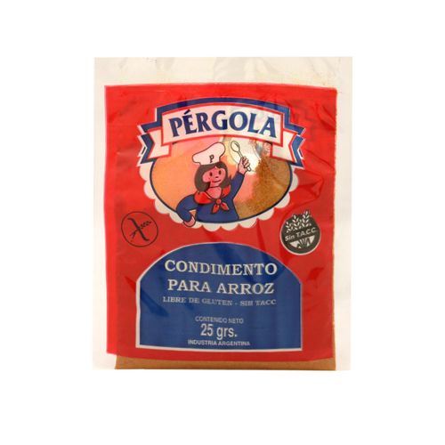 Condimento Para Arroz Sin Tacc 25 Gr Pergola
