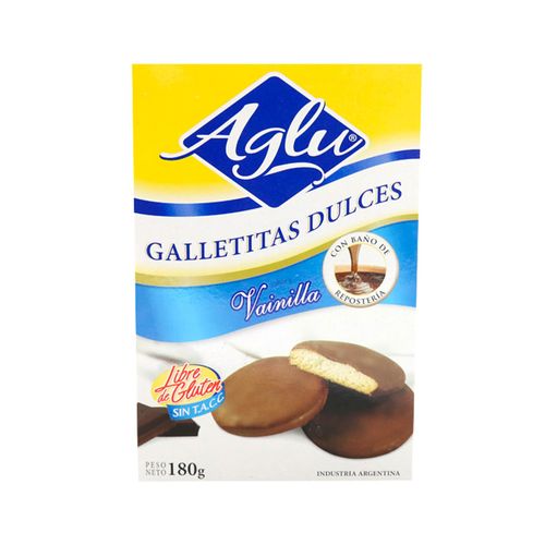 Galletitas Aglu Dulces Vainilla Baño De Chocolate 150 Gr