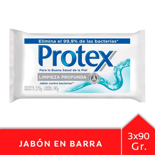 Jabon De Tocador Protex Limpieza Profunda 3x90 Gr