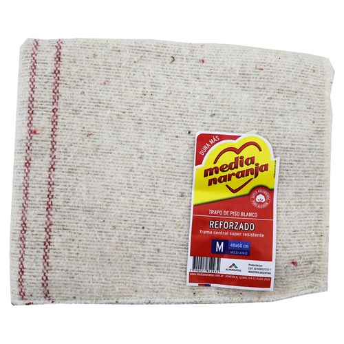 Trapo Piso Media Naranja M Blanco