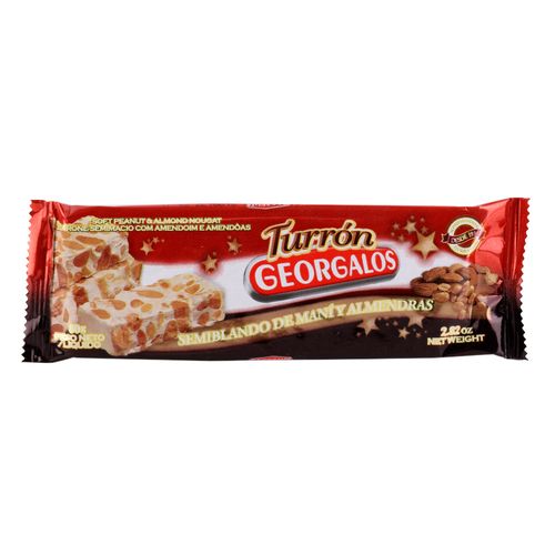 Turrón Georgalos De Maní Y Almendra  Blando  Tab 80 Gr