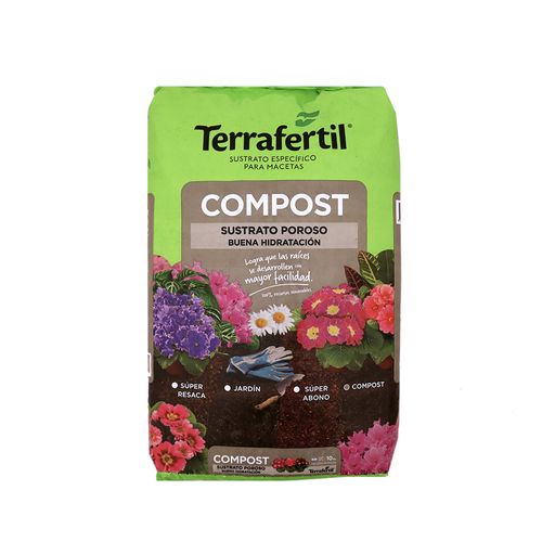 Sustrato Terrafertil Compost Fértil 10 Lts