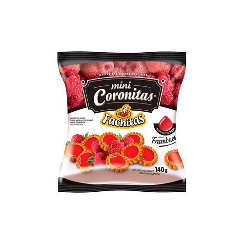 Galletitas Mini Coronitas De Frambuesa Fachitas 140 Gr