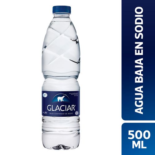 Agua Baja En Sodio Glaciar 500 Cc