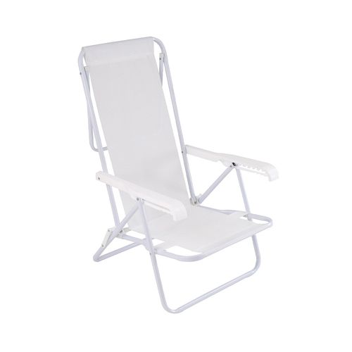 Silla Reclinable Mor 8 Posiciones Acero Sannet Blanco