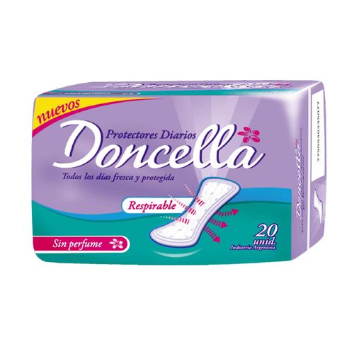Protectores Diarios Anatomicos Sin Desodorante 20 Un Doncella