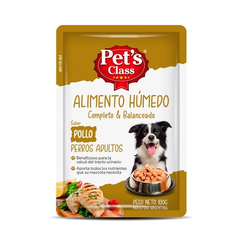 Humedo Pets Class Para Perro Adulto Pollo100gr