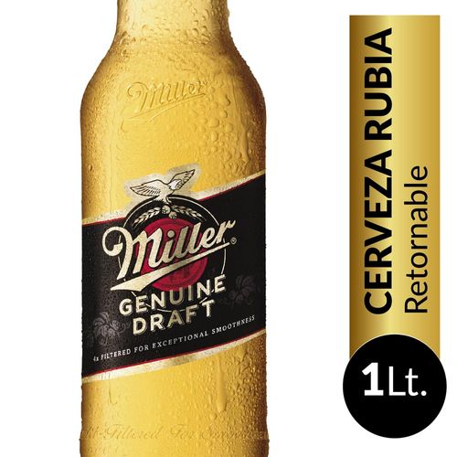 Cerveza Miller 1lt Retornable