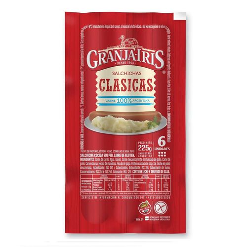 Salchichas Granja Iris De Viena 6 U- 225 Gr