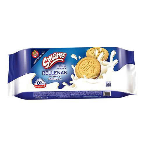 Galletitas Smams Rellenas Vainilla 105 Gr