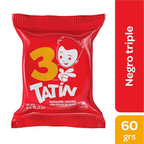 Alfajor Negro Con Dulce De Leche Tatin 60 Gr