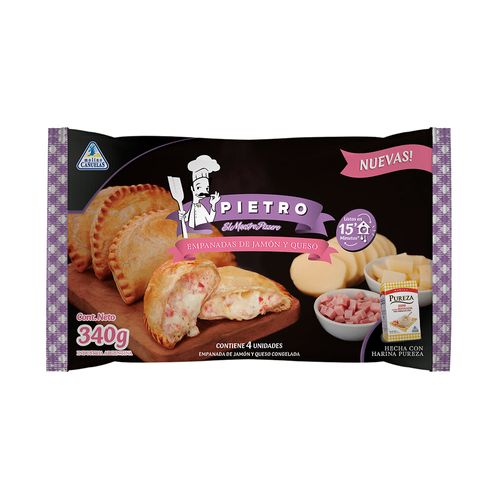 Empanadas Pietro Jamon Y Queso 340 Gr
