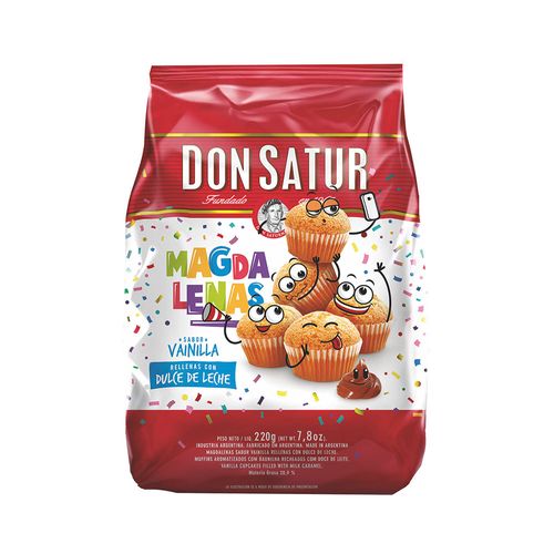 Magdalenas Vainilla Con Dulce De Leche Don Satur 220 Gr