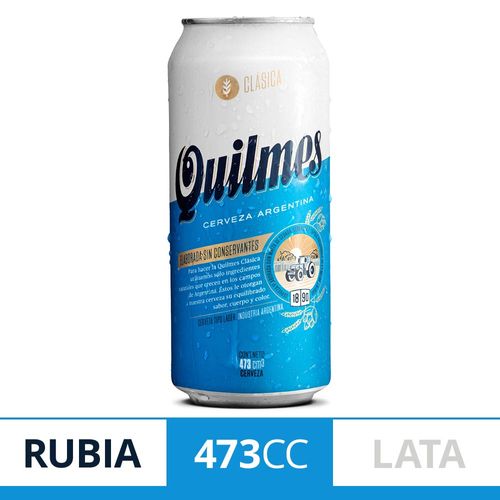 Cerveza Quilmes Clásica Lata 473 Cc