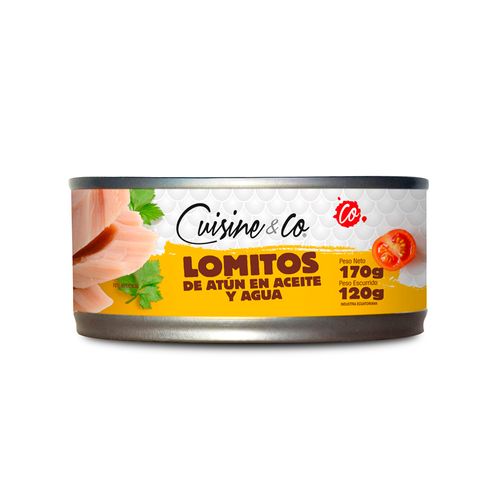 Lomo De Atun Agua Y Aceite Cuisine & Co 120gr Escurrido 170 Gr Neto