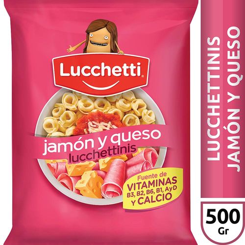 Fideos Lucchettinis Jamon Y Queso 500g