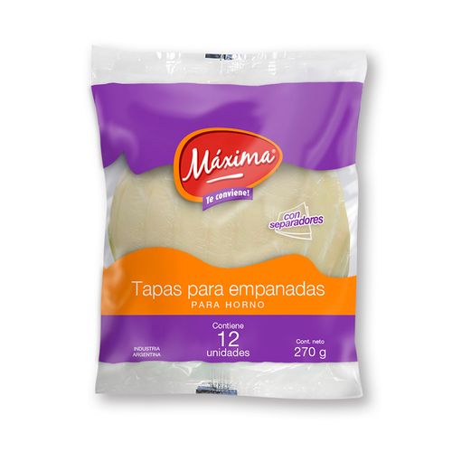 Tapas Para Empanadas 270 Gr Maxima Mp