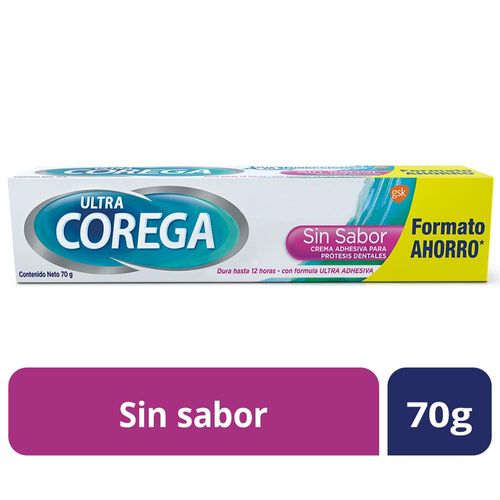 Adhesivo Dental Ultra Corega Sin Sabor 70gr