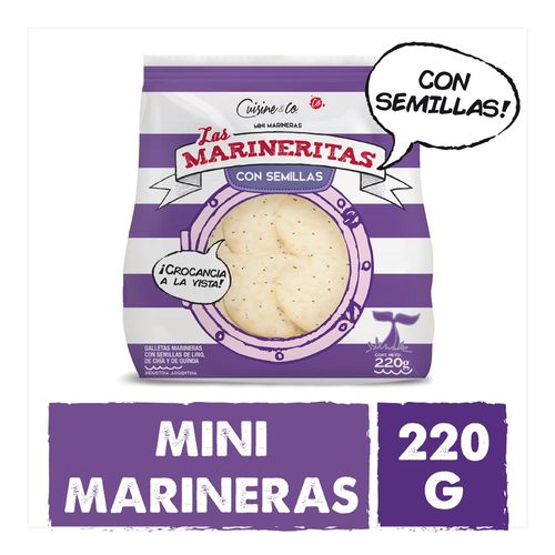 Galletitas Mini Marineras Con Semillas Cuisine And Co. 220 Gr