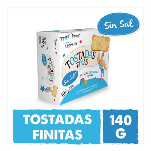 Tostadas Cuisine And Co Finitas Sin Sal 140 Gr