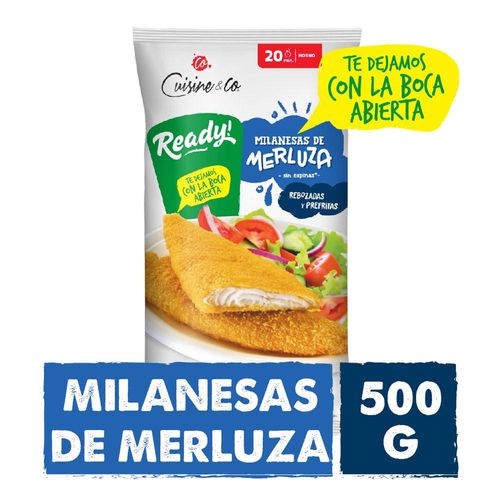 Milanesas De Merluza Cuisine Y Co  Rebozadas 500 Gr