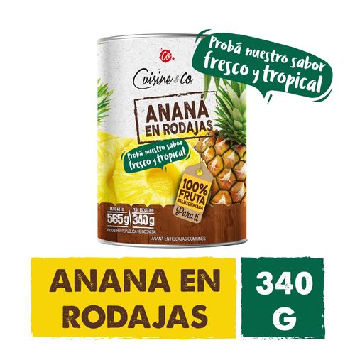 Ananá En Rodajas 340 Gr Cuisine & Co Nbe Mp