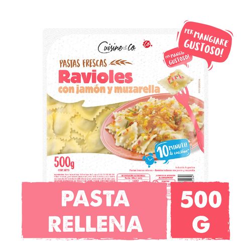 Ravioles Jamon Y Queso 500 Gr Cuisine & Co Nbe Mp