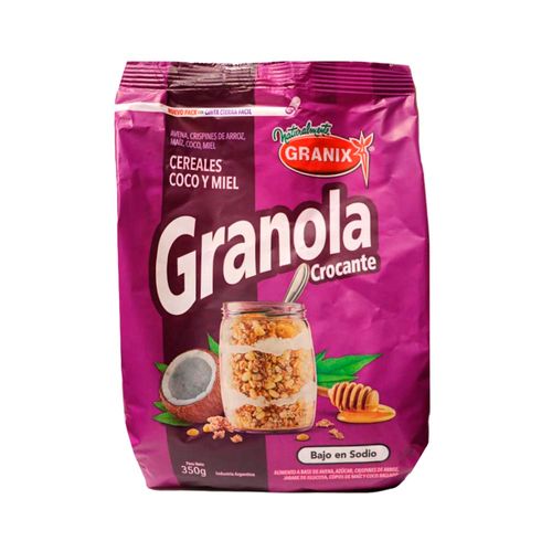 Granola Cereal, Coco Y Miel 350 Gr Granix