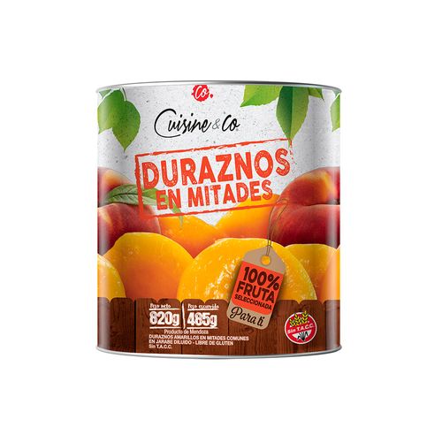 Duraznos En Mitades 820 Gr Cuisine & Co