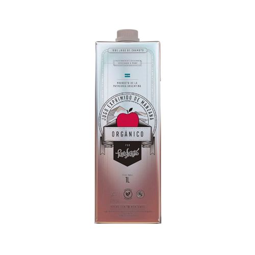 Jugo Exprimido Orgánico De Manzana 1 L Pura Fruta