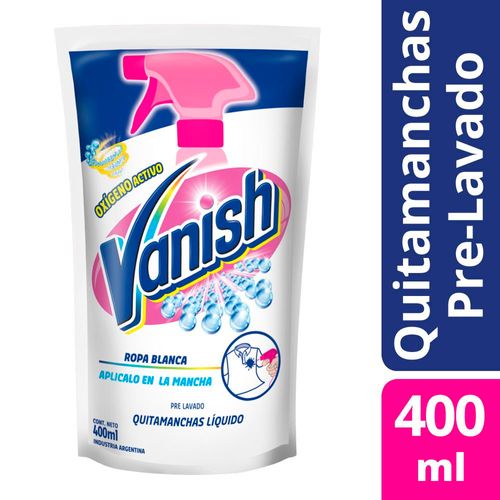 Quitamanchas Vanish Prelavado Blanco 400ml