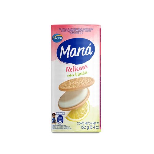 Galletita Mana Rellenas Con Limon X152 Gr