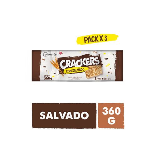 Crackers Con Salvado Cuisine & Co X 3 Unidades