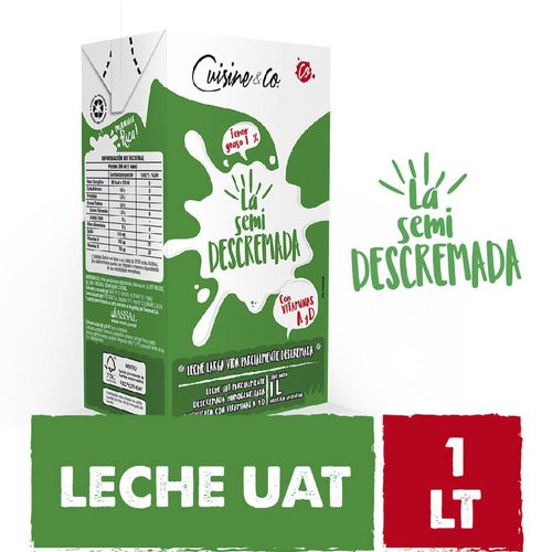 Leche Cuisine Y Co Semi Descremada 1lcuisine & Co Nbe Mp