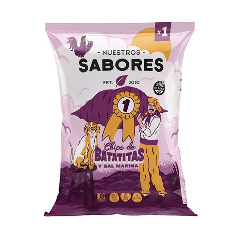 Chips De Batatas Fritas 80 Gr Nuestros Sabores
