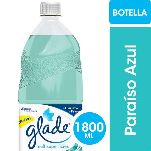 Limpiador De Pisos Glade Paraíso Azul Botella 1.8l