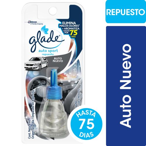 Aromatizante Glade Auto Sport Auto Nuevo Repuesto 7ml