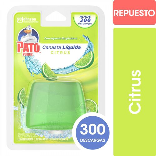 Canasta Líquida Para Inodoro Citrus Repuesto 50 Ml Pato