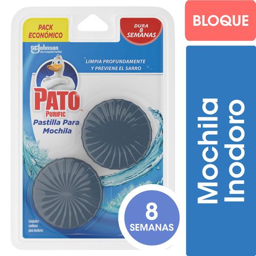 Bloque Para Mochila De Inodoro Pato Pack X2 40gr X2