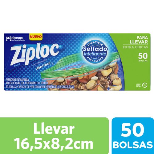 Bolsas Herméticas Para Llevar Extra Chicas 50 Un Ziploc