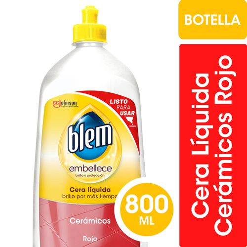 Cera Líquida Pisos Blem Cerámicos Rojo Botella 800ml