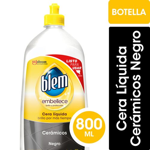 Cera Líquida Pisos Cerámicos Blem Negro Botella 800ml