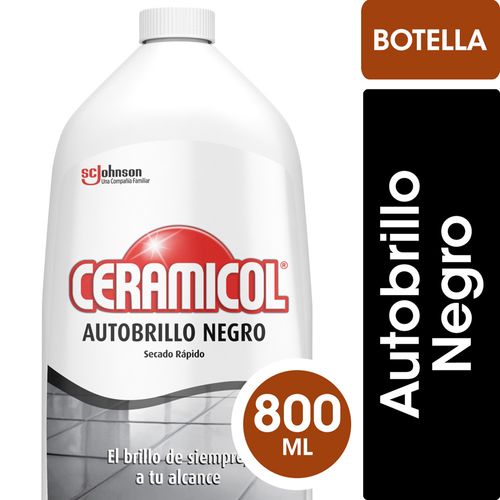 Autobrillo Negro Botella 800 Ml Ceramicol