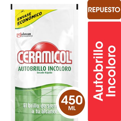 Autobrillo Incoloro Repuesto 450 Cc Ceramicol