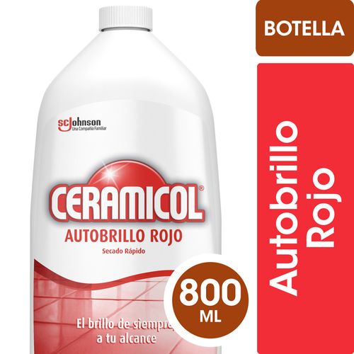 Autobrillo Rojo Botella 800 Ml Ceramicol